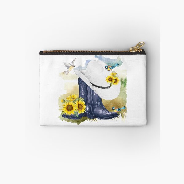 Item preview, Cowboy Boots, Sunflowers, Birds, & Meadow Background designed and sold by JeweledDesigns.