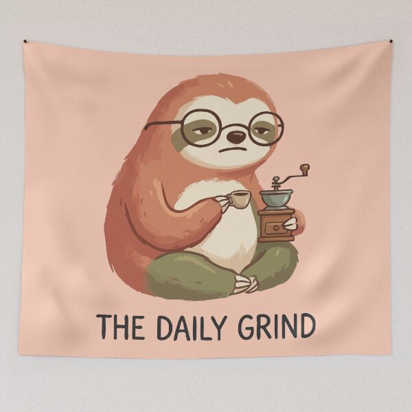 Item preview, The Daily Grind Sloth Coffee Hand Grinder designed and sold by Amir Faysal.