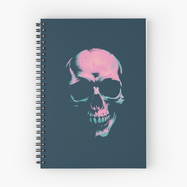 Item preview, Neon Vaporwave Skull - Pink and Teal Gothic Punk Art designed and sold by ERODED SELF.
