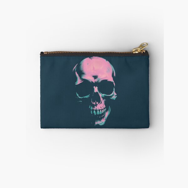 Item preview, Neon Vaporwave Skull - Pink and Teal Gothic Punk Art designed and sold by ERODED SELF.