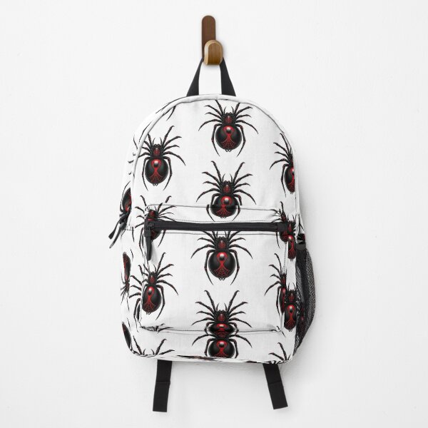 Item preview, Shiny black widow spider with red web pattern - Gothic vector art designed and sold by Polarisofficial.
