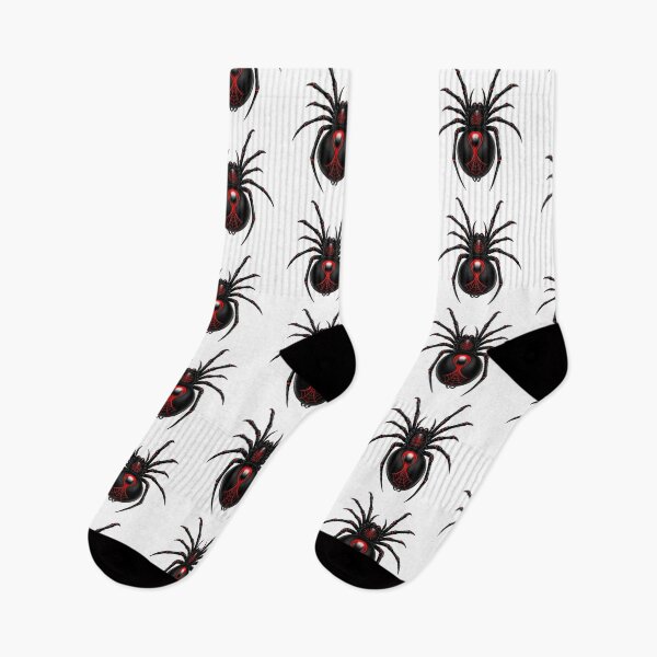 Item preview, Shiny black widow spider with red web pattern - Gothic vector art designed and sold by Polarisofficial.