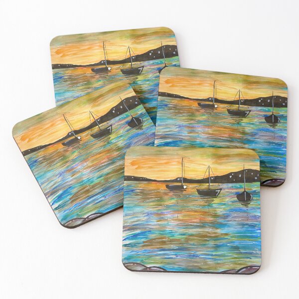 Item preview, Watercolor Boats Version 1 designed and sold by Stars and Vials.