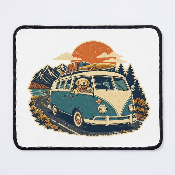 Item preview, Vintage Camper Van Dog designed and sold by good-graffity.
