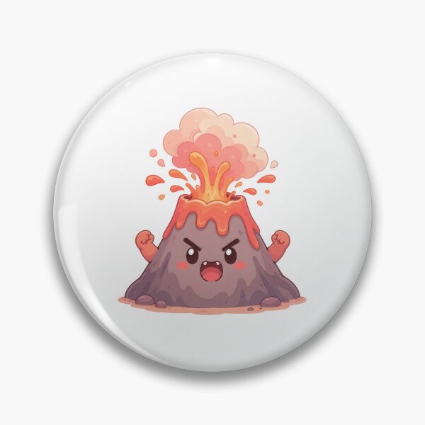 Item preview, Cute Pastel Kawaii Volcano Having an Eruption designed and sold by RiderSpoon.