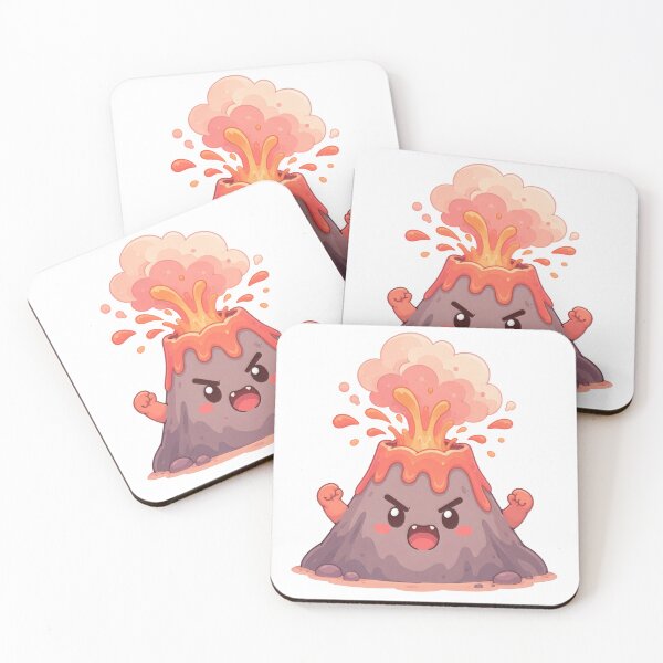 Item preview, Cute Pastel Kawaii Volcano Having an Eruption designed and sold by RiderSpoon.