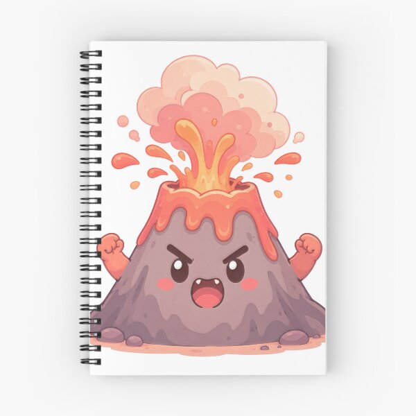 Item preview, Cute Pastel Kawaii Volcano Having an Eruption designed and sold by RiderSpoon.