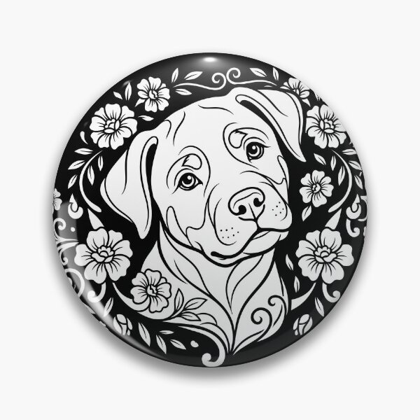 Item preview, Cute Rottweiler Puppy Floral Vector Stencil Art designed and sold by ZUMERI.