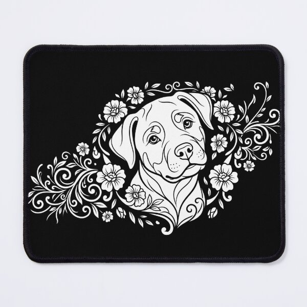 Item preview, Cute Rottweiler Puppy Floral Vector Stencil Art designed and sold by ZUMERI.