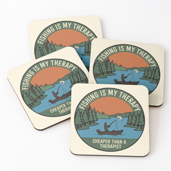 Item preview, Fishing Is My Therapy – Cheaper Than A Therapist Vintage Badge designed and sold by LuloCreative.