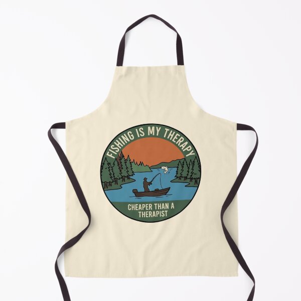 Item preview, Fishing Is My Therapy – Cheaper Than A Therapist Vintage Badge designed and sold by LuloCreative.