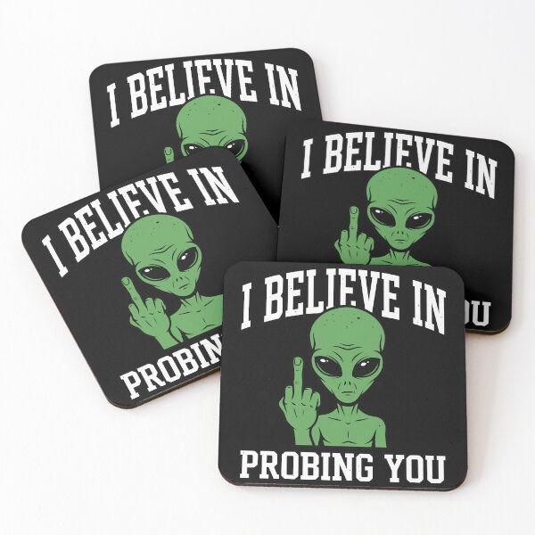 Item preview, I Believe In Probing You Funny Alien Middle Finger designed and sold by Amir Faysal.