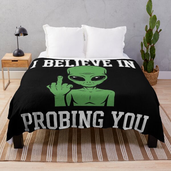 Item preview, I Believe In Probing You Funny Alien Middle Finger designed and sold by Amir Faysal.