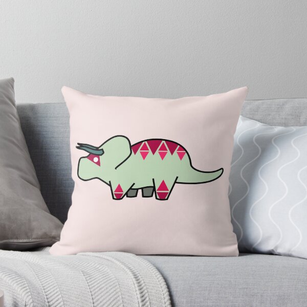 Item preview, Vibrant Magenta & Mint Nasutoceratops | High Contrast Geometric Dinosaur designed and sold by JayMakesTiktok.