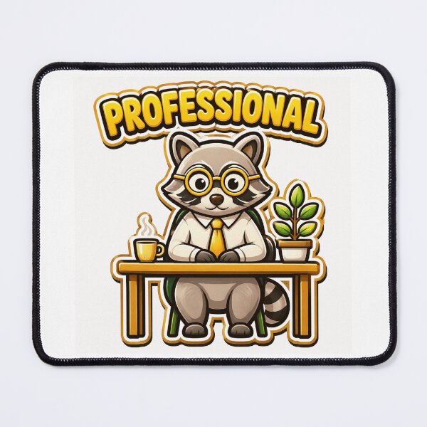 Item preview, Professional Raccoon Office Coffee Tee designed and sold by WearTheVibe Store.