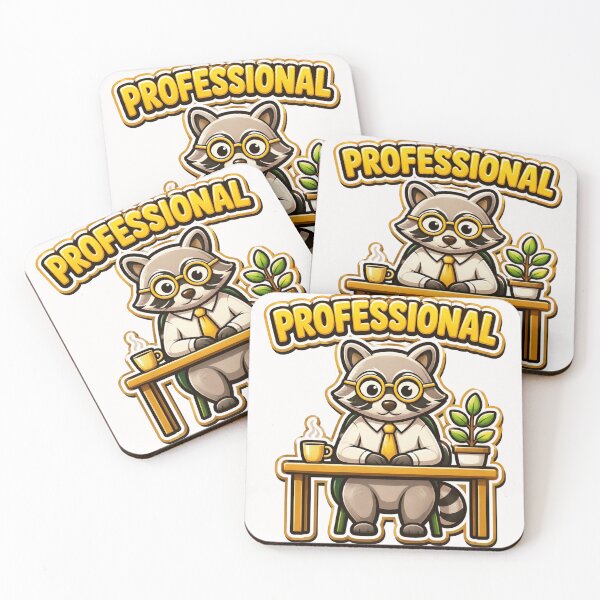 Item preview, Professional Raccoon Office Coffee Tee designed and sold by WearTheVibe Store.