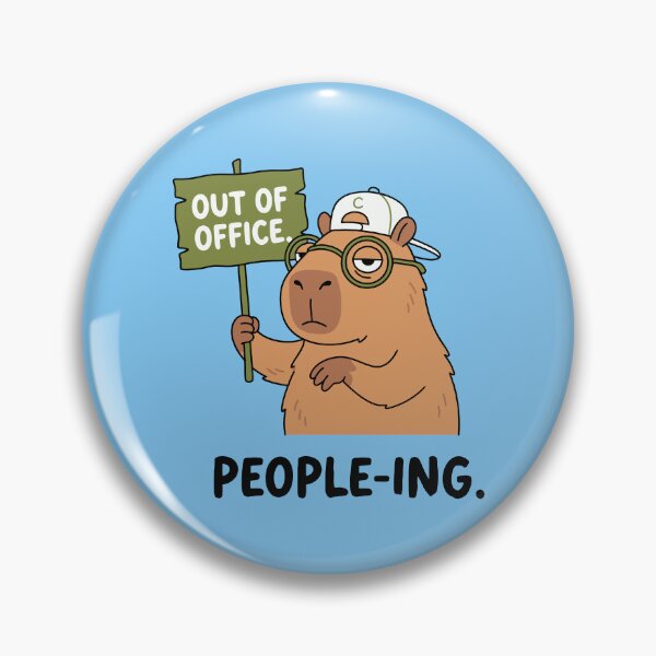Item preview, Out Of Office People-ing Funny Capybara Introvert designed and sold by Amir Faysal.