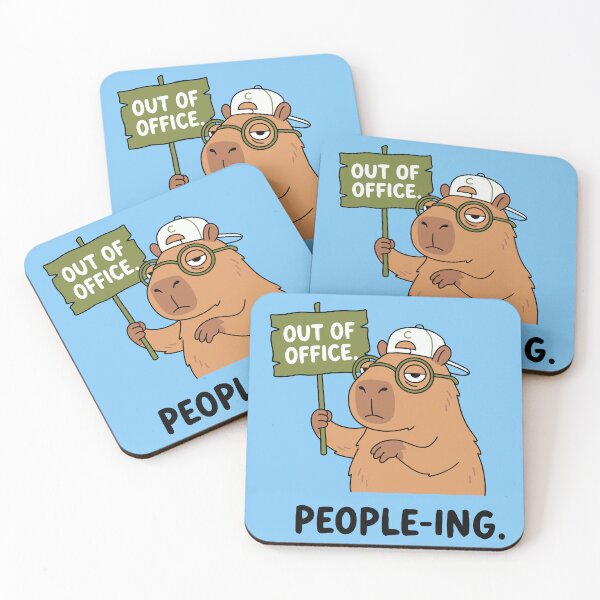 Item preview, Out Of Office People-ing Funny Capybara Introvert designed and sold by Amir Faysal.