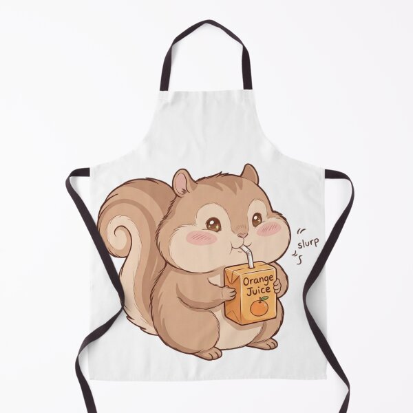 Item preview, Squirrel Drinking Orange Juice Kawaii Animal designed and sold by Be-aart-s.