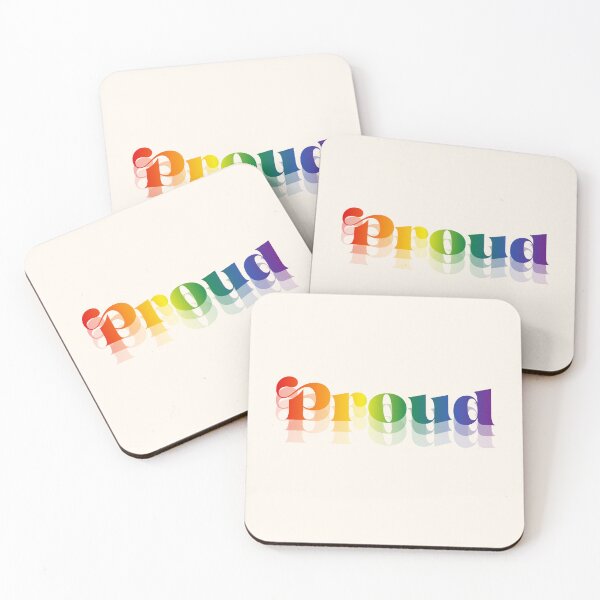 Item preview, Proud gay flag colours typography art | LGBTQ+ pride designed and sold by QuillPrints.