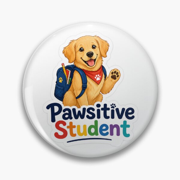 Item preview, Positive "Pawsitive" Student Golden Retriever Sticker designed and sold by SFCircus.