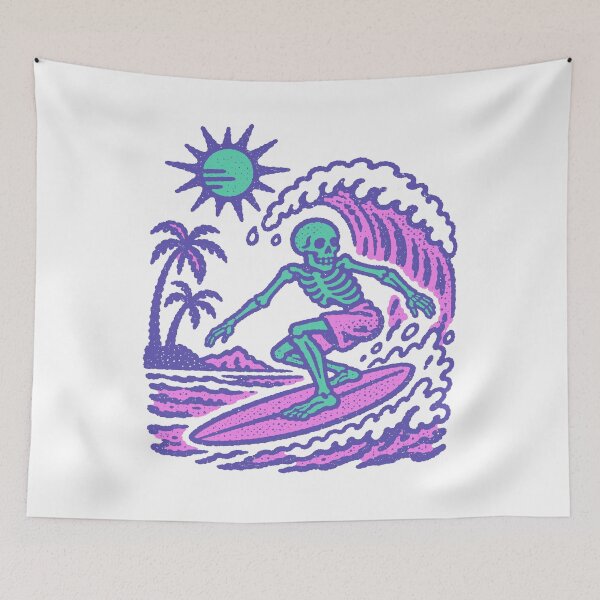 Item preview, Surfing Skeleton Summer Beach Graphic designed and sold by trajeado14.