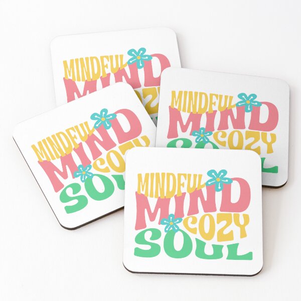 Item preview, Mindful Mind Cozy Soul Retro Groovy Aesthetic Quote designed and sold by MagySale.