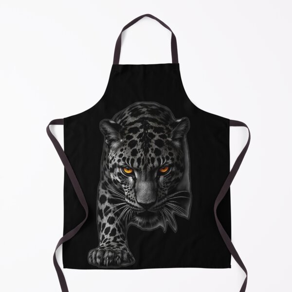Item preview, Dark Jaguar Black Panther Intense Orange Eyes designed and sold by Funnygiftsstudio .