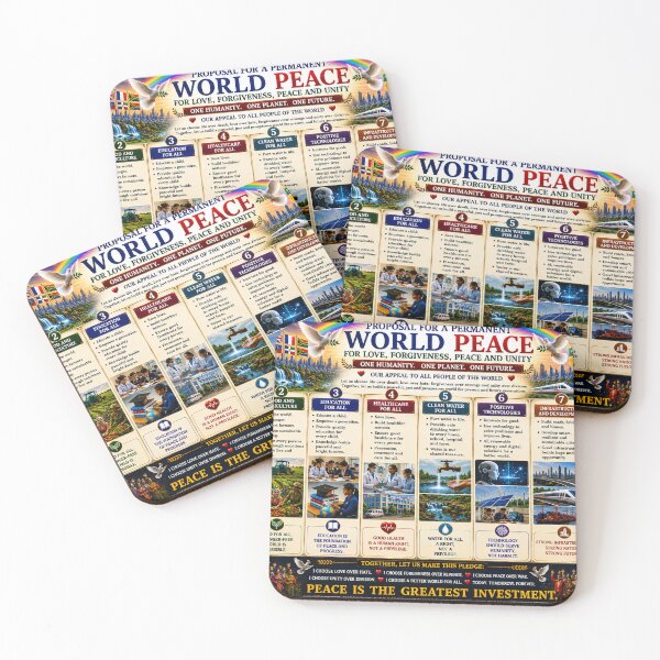 Item preview, Proposal for a Permanent World Peace – Love, Forgiveness, Peace and Unity designed and sold by New Wave Artworks & Odds &Ends.