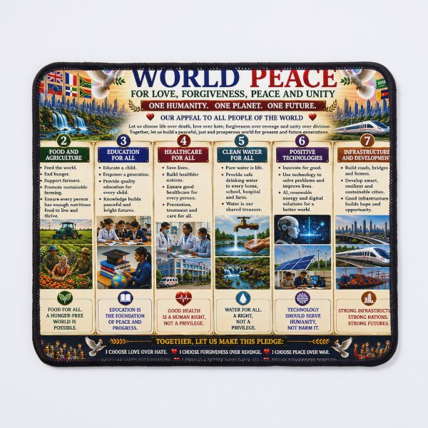 Item preview, Proposal for a Permanent World Peace – Love, Forgiveness, Peace and Unity designed and sold by New Wave Artworks & Odds &Ends.