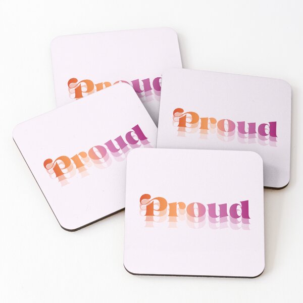 Item preview, Proud lesbian flag colours typography art | LGBT pride designed and sold by QuillPrints.