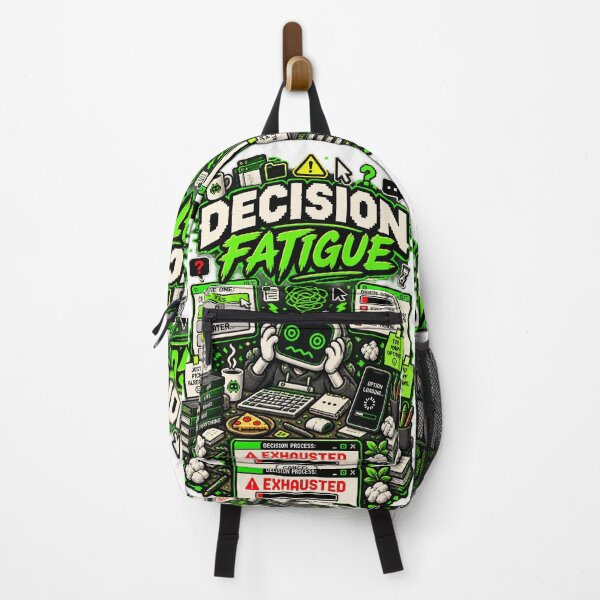 Item preview, Decision Fatigue – Retro Pixel Choice Overload Humor designed and sold by Mad Factory Designs.