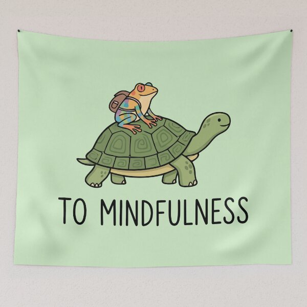 Item preview, To Mindfulness Frog Riding Turtle Backpack Travel designed and sold by Amir Faysal.