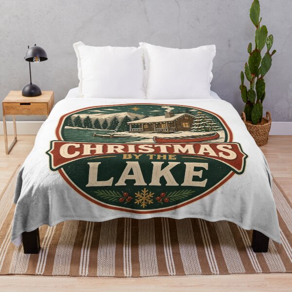 Item preview, Christmas By The Lake Vintage Christmas Vacation Travel Gift designed and sold by LiviuGligoros.