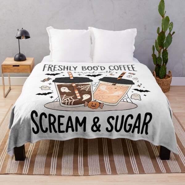 Item preview, Freshly Boo'd Coffee Spooky Iced Drink Halloween Art designed and sold by FreshVibe Prints.