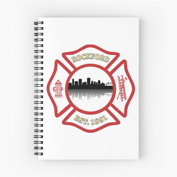 Item preview, Rockford Fire Department City Skyline Maltese Cross (Transparent Background) designed and sold by FireEMSDesigns.