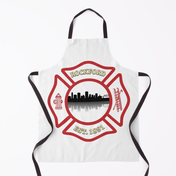 Item preview, Rockford Fire Department City Skyline Maltese Cross (Transparent Background) designed and sold by FireEMSDesigns.