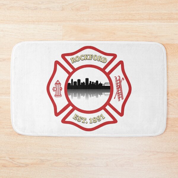 Item preview, Rockford Fire Department City Skyline Maltese Cross (Transparent Background) designed and sold by Bee Bum Designs.