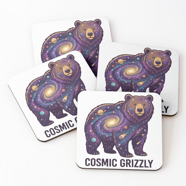 Item preview, Cosmic Grizzly Galaxy Bear Outer Space Stars designed and sold by Amir Faysal.
