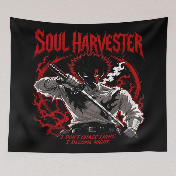 Item preview, Soul Harvester -Samurai Warrior Dark Fantasy – I Become Night designed and sold by TTdesigns123.