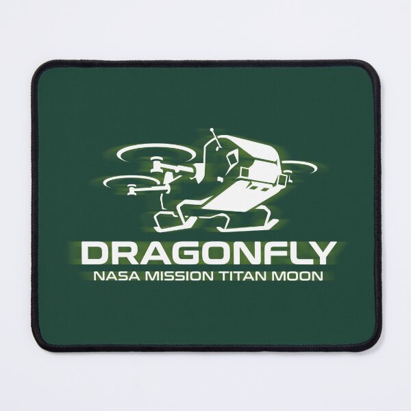 Item preview, NASA Dragonfly Mission Titan Moon Spacecraft Glowing Green designed and sold by KiwiRider.