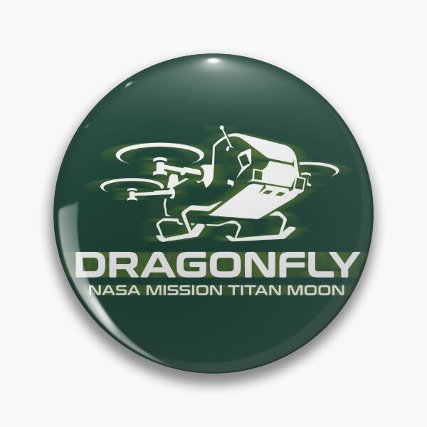 Item preview, NASA Dragonfly Mission Titan Moon Spacecraft Glowing Green designed and sold by KiwiRider.