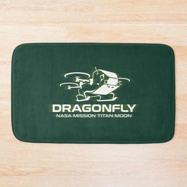 Item preview, NASA Dragonfly Mission Titan Moon Spacecraft Glowing Green designed and sold by KiwiRider.