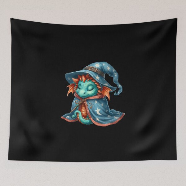 Item preview, Enchanted Baby Dragon in Wizard Hat designed and sold by Fillthegoat.