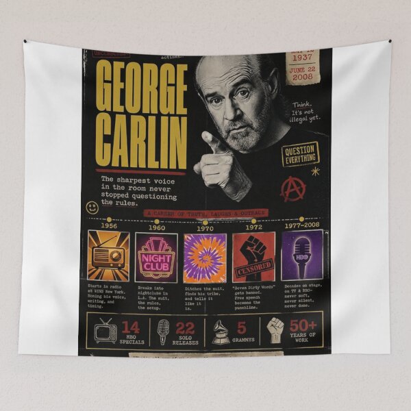 Item preview, George Carlin designed and sold by LoveSomethingDifferent.