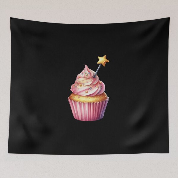 Artikelvorschau, Magischer Cupcake mit Sternenstab entworfen und verkauft von Fillthegoat.
