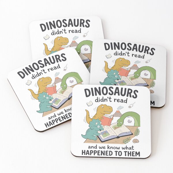 Item preview, Dinosaurs Didn't Read Funny Book Lover Reading Humor designed and sold by FreshVibe Prints.