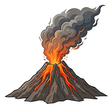 Artwork thumbnail, Explosive Volcano Eruption by RiderSpoon