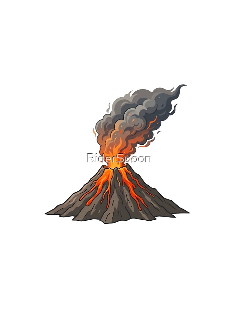 Thumbnail 5 of 5, A-Line Dress, Explosive Volcano Eruption designed and sold by RiderSpoon.