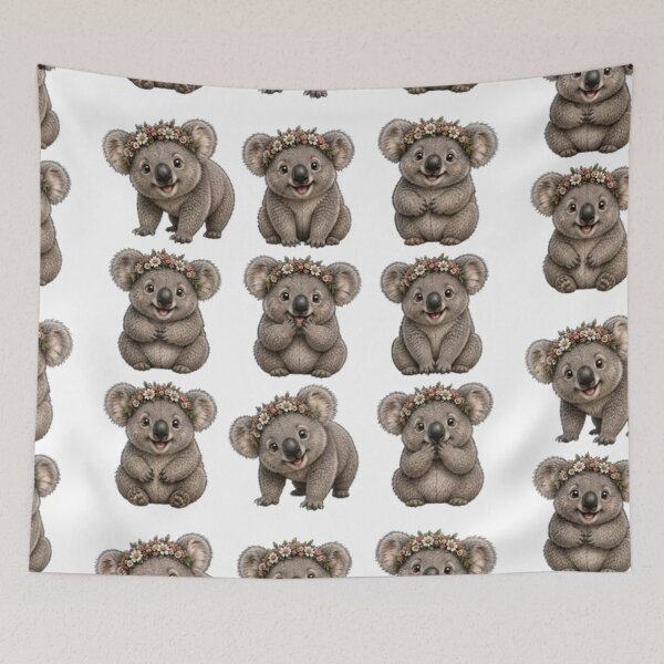 Item preview, 9 Quirkiest, Fluffiest Koalas designed and sold by BRETT'S ART STUDIO.
